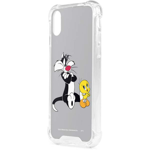 Looney Tunes Sylvester Tweety Bird Crossed Arms iPhone XS Clear Case