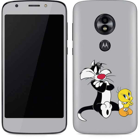Looney Tunes Sylvester Tweety Bird Crossed Arms Moto E5 Play Skin