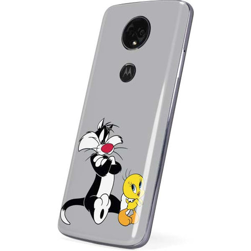 Looney Tunes Sylvester Tweety Bird Crossed Arms Moto E5 Plus Skin