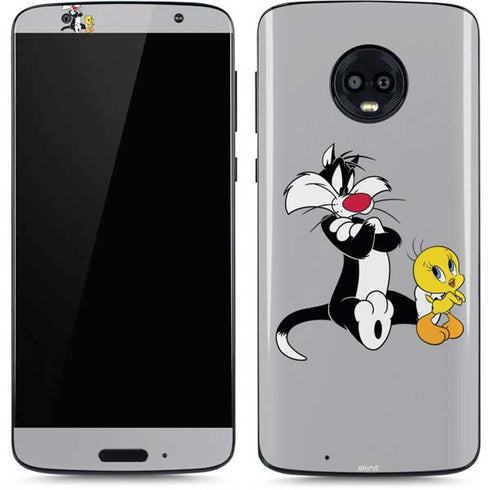Looney Tunes Sylvester Tweety Bird Crossed Arms Moto G6 Skin
