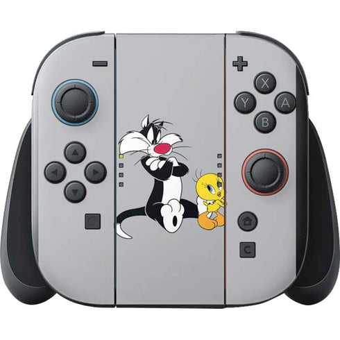 Looney Tunes Sylvester Tweety Bird Crossed Arms Nintendo Switch 2 (2025) with Joy-Con Skin