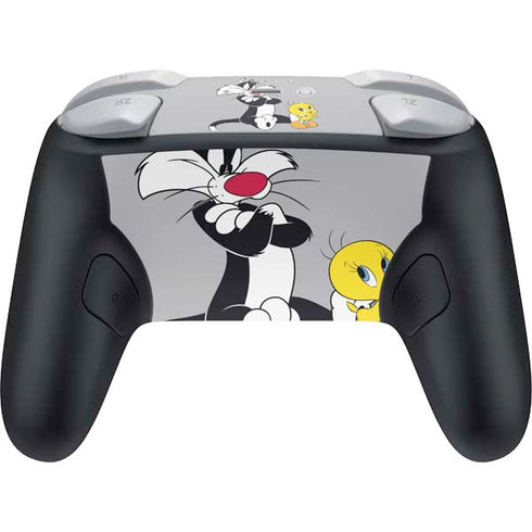 Looney Tunes Sylvester Tweety Bird Crossed Arms Nintendo Switch 2 (2025) Pro Controller Skin