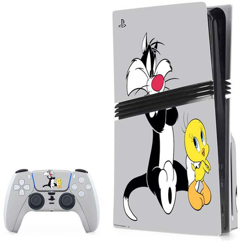 Looney Tunes Sylvester Tweety Bird Crossed Arms PlayStation PS5 Skins