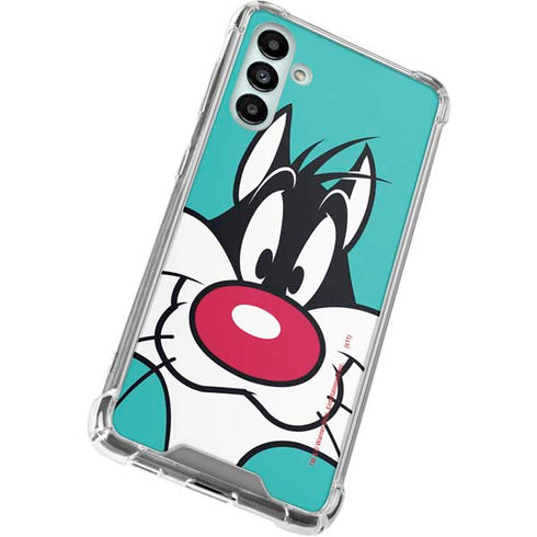 Looney Tunes Sylvester Zoomed In Galaxy A13 5G Clear Case