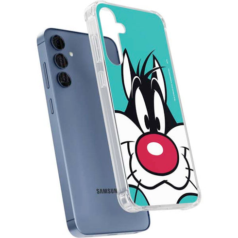 Looney Tunes Sylvester Zoomed In Galaxy A35 5G Clear Case