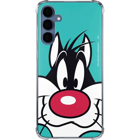 Looney Tunes Sylvester Zoomed In Galaxy A55 5G Clear Case