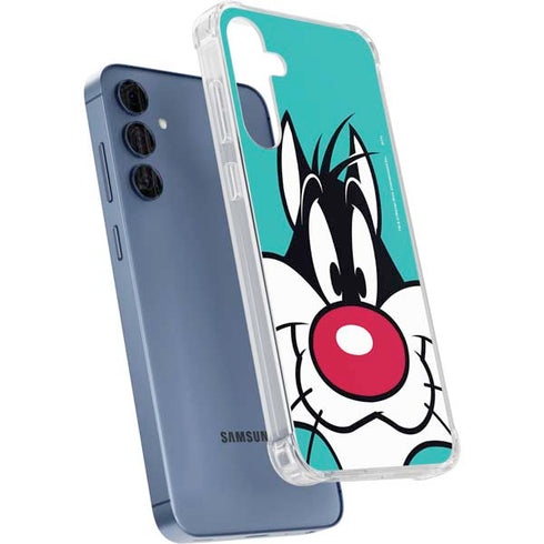Looney Tunes Sylvester Zoomed In Galaxy A55 5G Clear Case