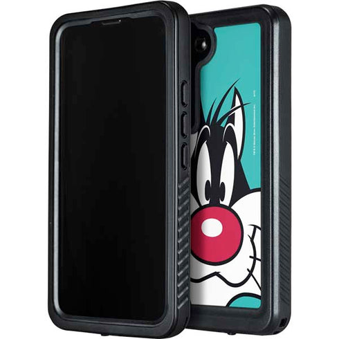 Looney Tunes Sylvester Zoomed In Galaxy S24 Plus Waterproof Case