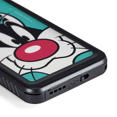 Looney Tunes Sylvester Zoomed In Galaxy S24 Plus Waterproof Case
