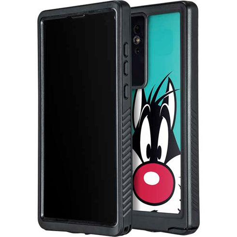 Looney Tunes Sylvester Zoomed In Galaxy S24 Ultra Waterproof Case
