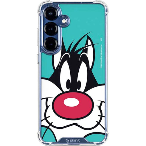 Looney Tunes Sylvester Zoomed In Galaxy S25 Plus Clear Case