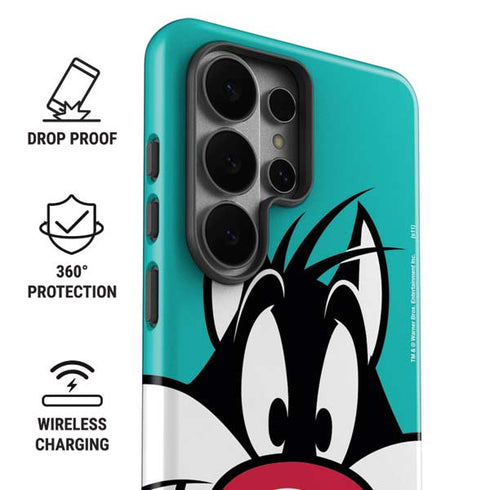Looney Tunes Sylvester Zoomed In Galaxy S26 Ultra Impact Case