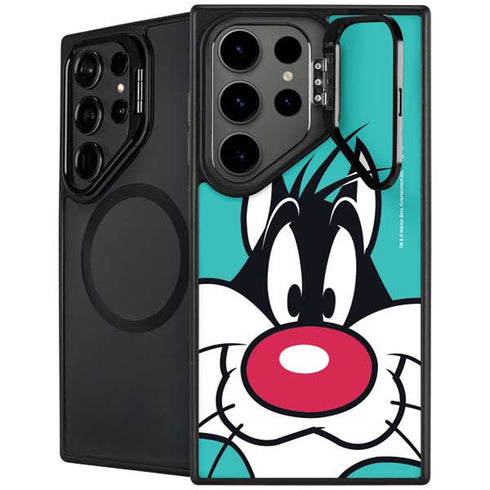Looney Tunes Sylvester Zoomed In Galaxy S26 Ultra Kickstand Case