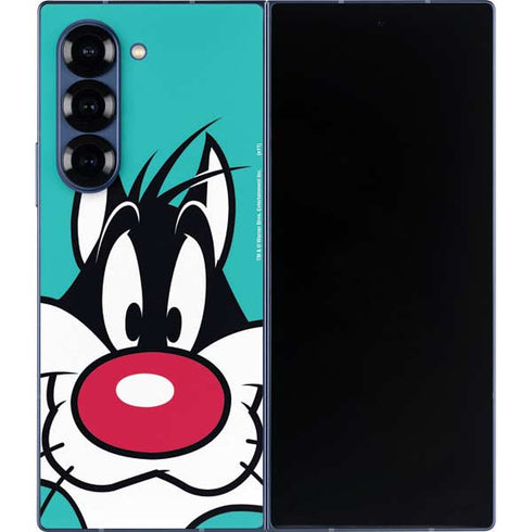 Looney Tunes Sylvester Zoomed In Galaxy Z Fold6 Skin