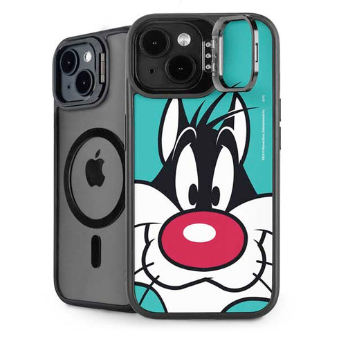 Looney Tunes Sylvester Zoomed In iPhone 14 Kickstand Case
