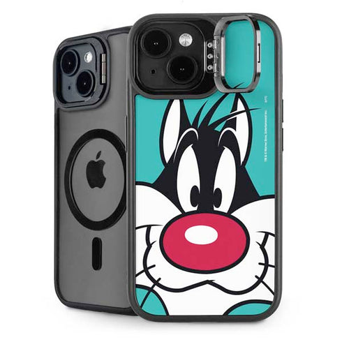 Looney Tunes Sylvester Zoomed In iPhone 14 Plus Kickstand Case