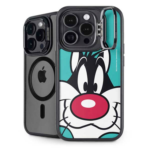 Looney Tunes Sylvester Zoomed In iPhone 14 Pro Max Kickstand Case
