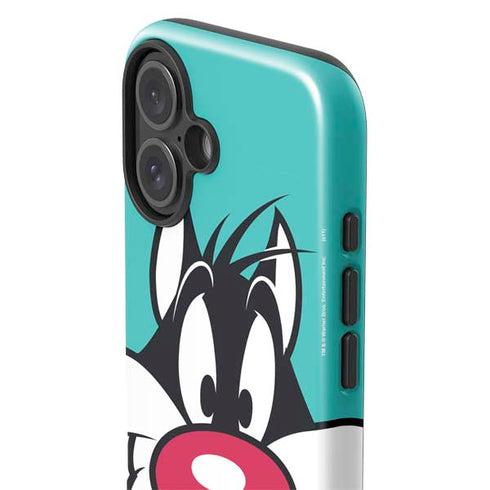 Looney Tunes Sylvester Zoomed In iPhone 16 Impact Case