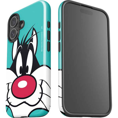 Looney Tunes Sylvester Zoomed In iPhone 16 Plus Impact Case