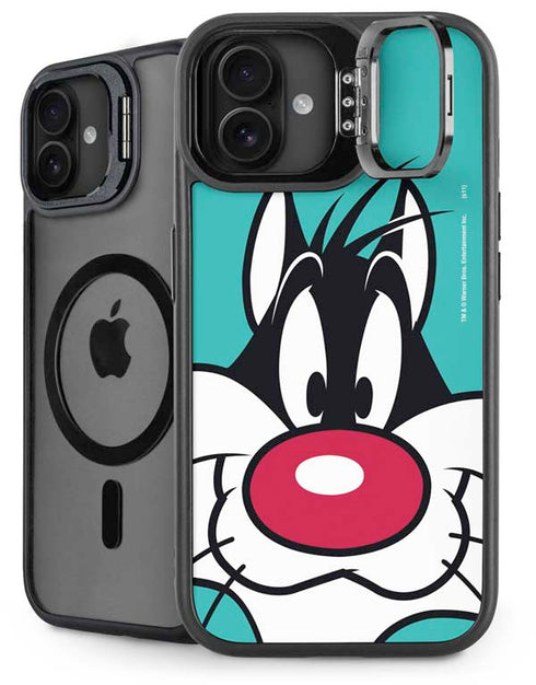 Looney Tunes Sylvester Zoomed In iPhone 16 Plus Kickstand Case