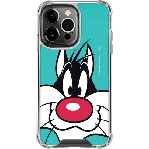 Looney Tunes Sylvester Zoomed In iPhone 16 Pro Clear Case