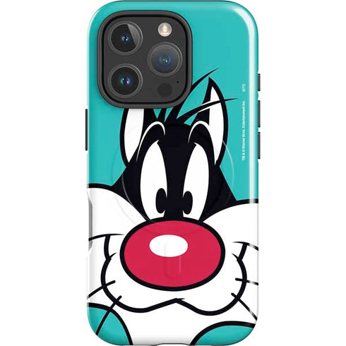 Looney Tunes Sylvester Zoomed In iPhone 16 Pro Max Magsafe Impact Case