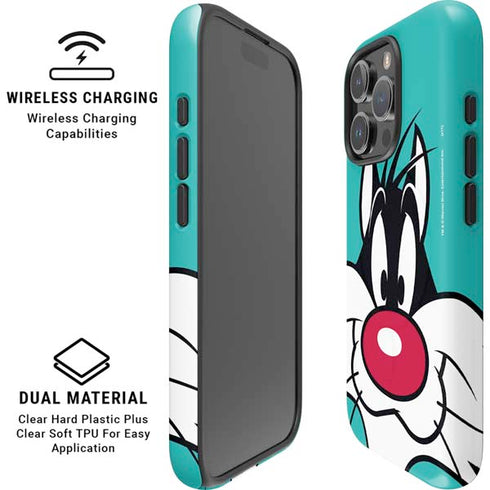 Looney Tunes Sylvester Zoomed In iPhone 16 Pro Max Magsafe Impact Case