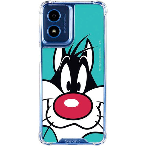 Looney Tunes Sylvester Zoomed In Moto G Play 4G (2024) Clear Case