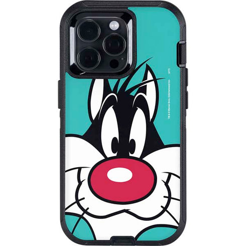 Looney Tunes Sylvester Zoomed In Otterbox Defender iPhone Skin