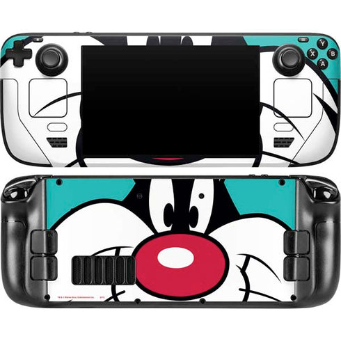 Looney Tunes Sylvester Zoomed In Steam Deck Handheld Gaming Computer OLED Skin