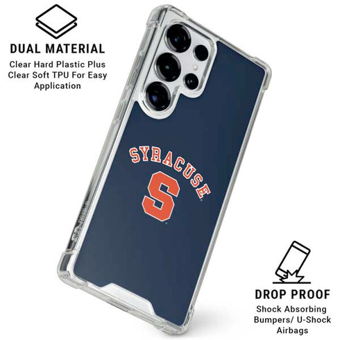 Syracuse University S Blue Galaxy S25 Ultra Clear Case