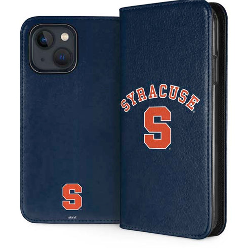 Syracuse University S Blue iPhone 15 Plus Folio Case