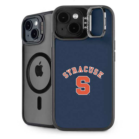 Syracuse University S Blue iPhone 15 Plus Kickstand Case