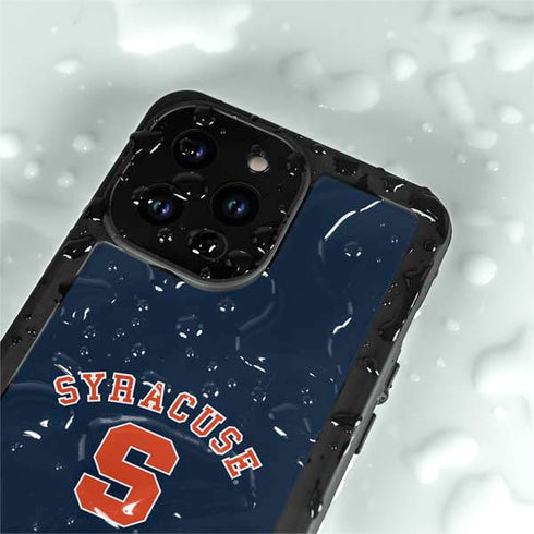 Syracuse University S Blue iPhone 15 Pro Waterproof Case