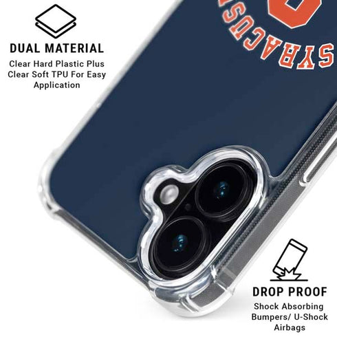 Syracuse University S Blue iPhone 16 Clear Case