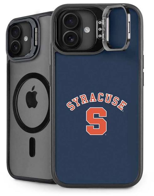Syracuse University S Blue iPhone 16 Plus Kickstand Case