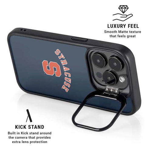 Syracuse University S Blue iPhone 16 Pro Kickstand Case