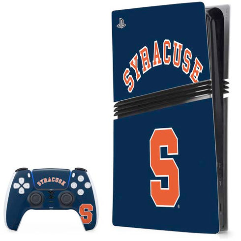 Syracuse University S Blue PS5 Pro Bundle Skin