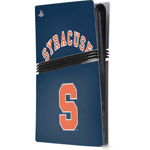 Syracuse University S Blue PS5 Pro Console Skin