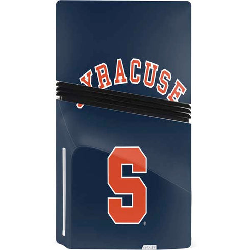 Syracuse University S Blue PS5 Pro Disk Console Skin
