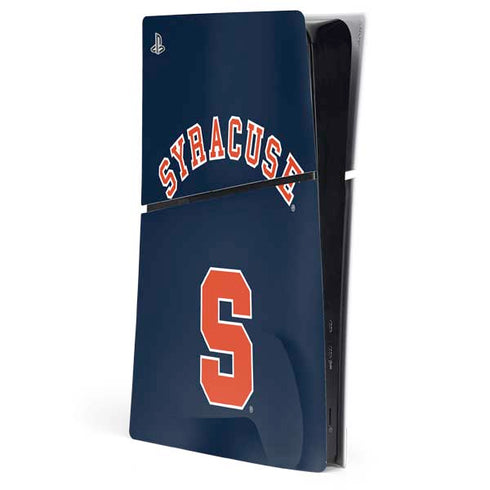 Syracuse University S Blue PS5 Slim Digital Edition Console Skin