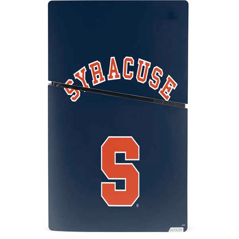Syracuse University S Blue PS5 Slim Digital Edition Console Skin