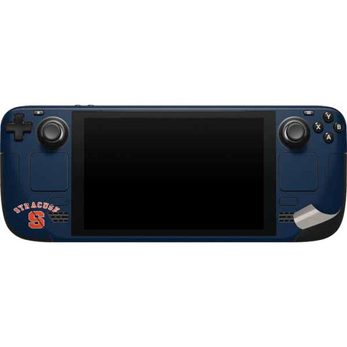 Syracuse University S Blue Steam Deck Handheld Gaming Computer Skin