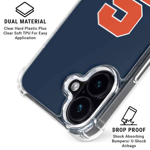 Syracuse University S Logo iPhone 16 Plus Clear Case