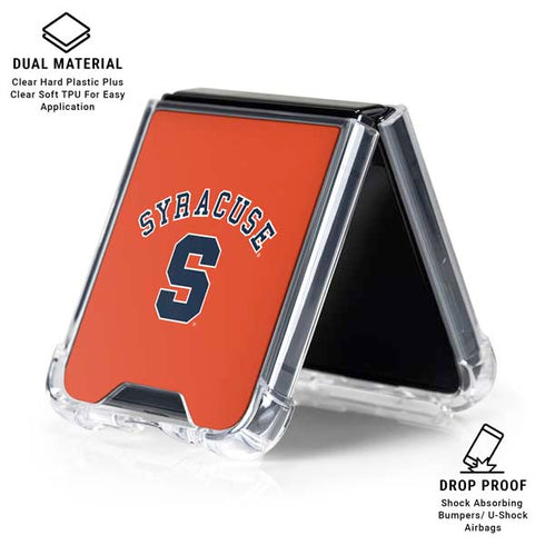 Syracuse University S Orange Galaxy Z Flip6 Clear Case