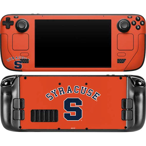 Syracuse University S Orange Steam Deck Handheld Gaming Computer OLED Skin