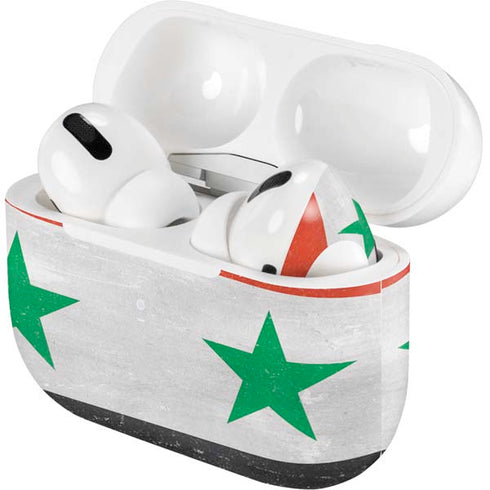 Syria Flag Distressed AirPods Skins