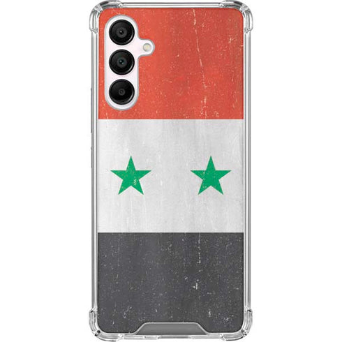 Syria Flag Distressed Galaxy A16 5G Clear Case