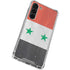 Syria Flag Distressed Galaxy S24 FE Clear Case