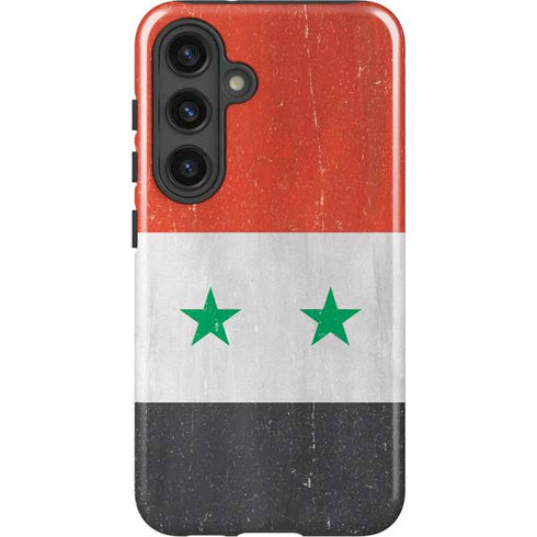 Syria Flag Distressed Galaxy S25 Plus Impact Case